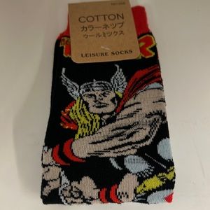 Marvel Comics unisex “Thor” crew socks. OS new, one pair.